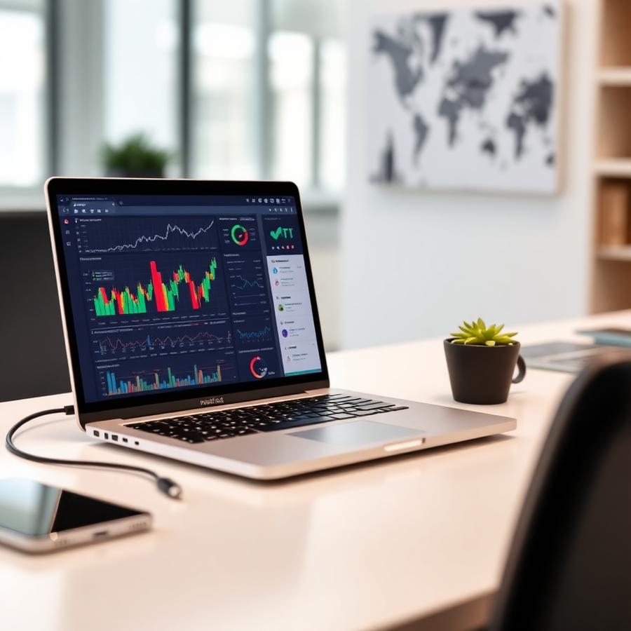 Financial charts and reporting dashboard